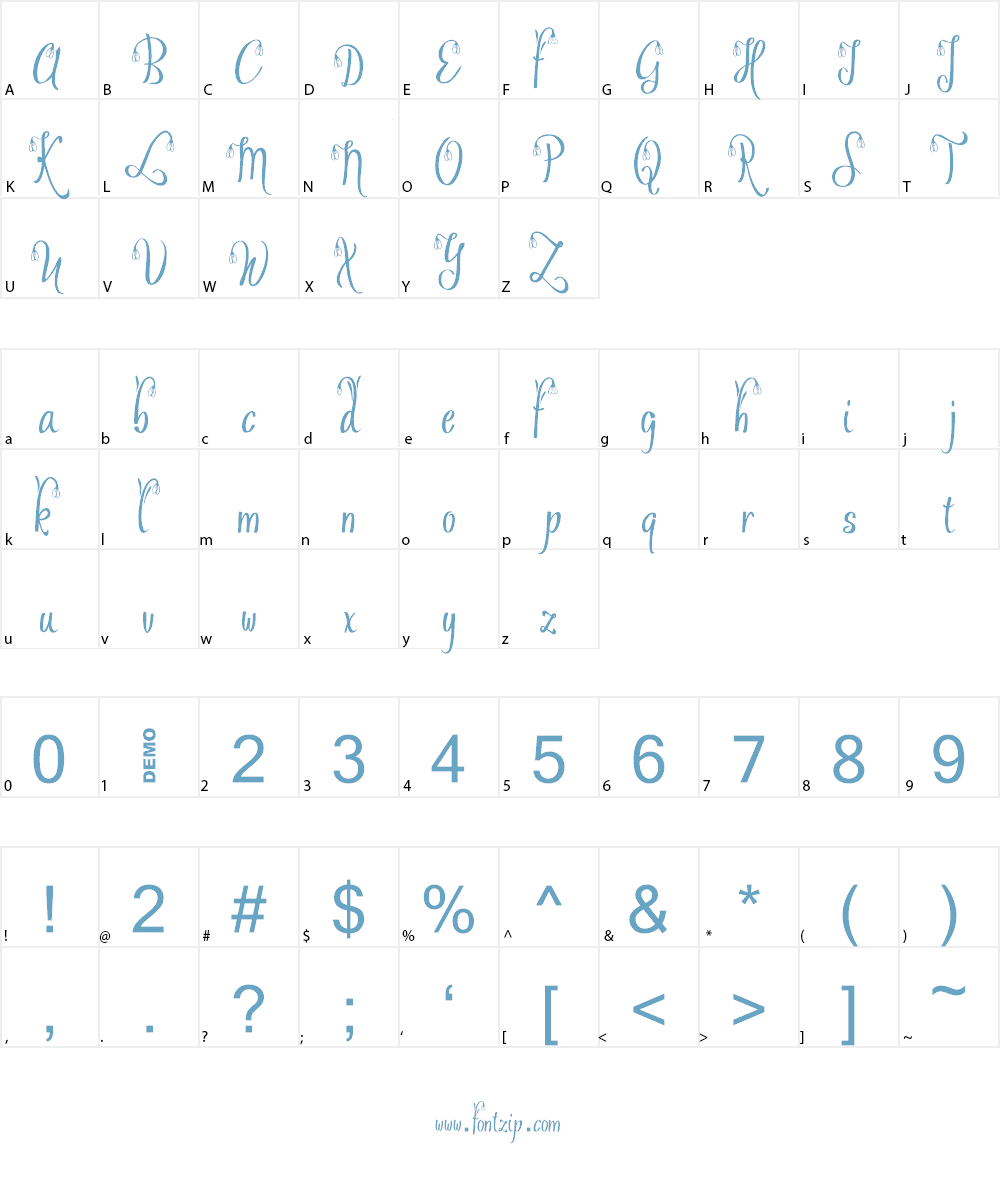 Ofaly Font Character